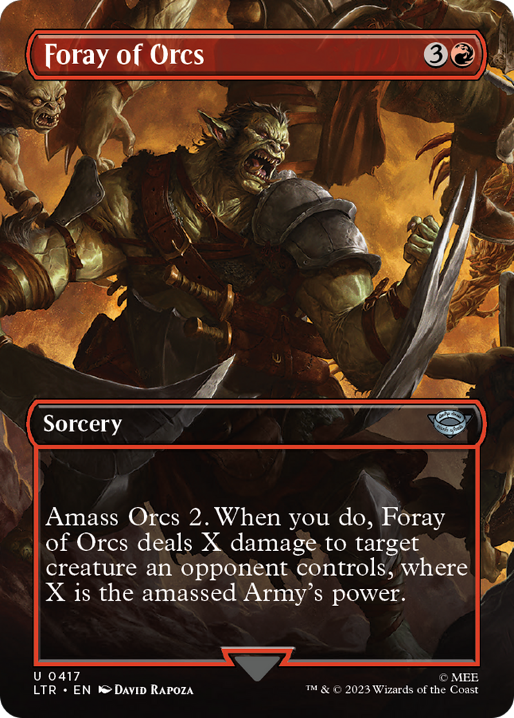 Foray of Orcs (Borderless Alternate Art) [The Lord of the Rings: Tales of Middle-Earth] | Boutique FDB TCG