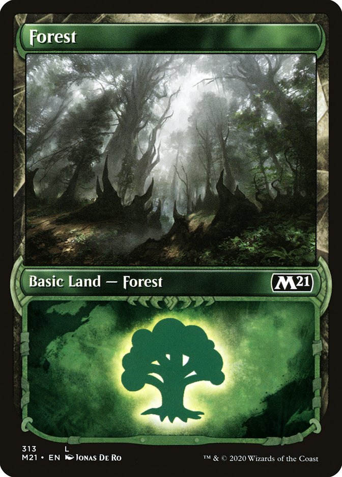 Forest (313) (Showcase) [Core Set 2021] | Boutique FDB TCG