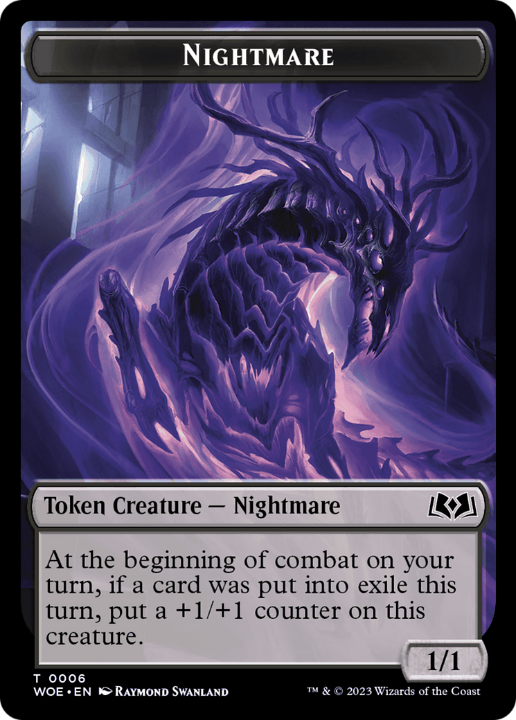 Nightmare // Food (0011) Double-Sided Token [Wilds of Eldraine Tokens] | Boutique FDB TCG