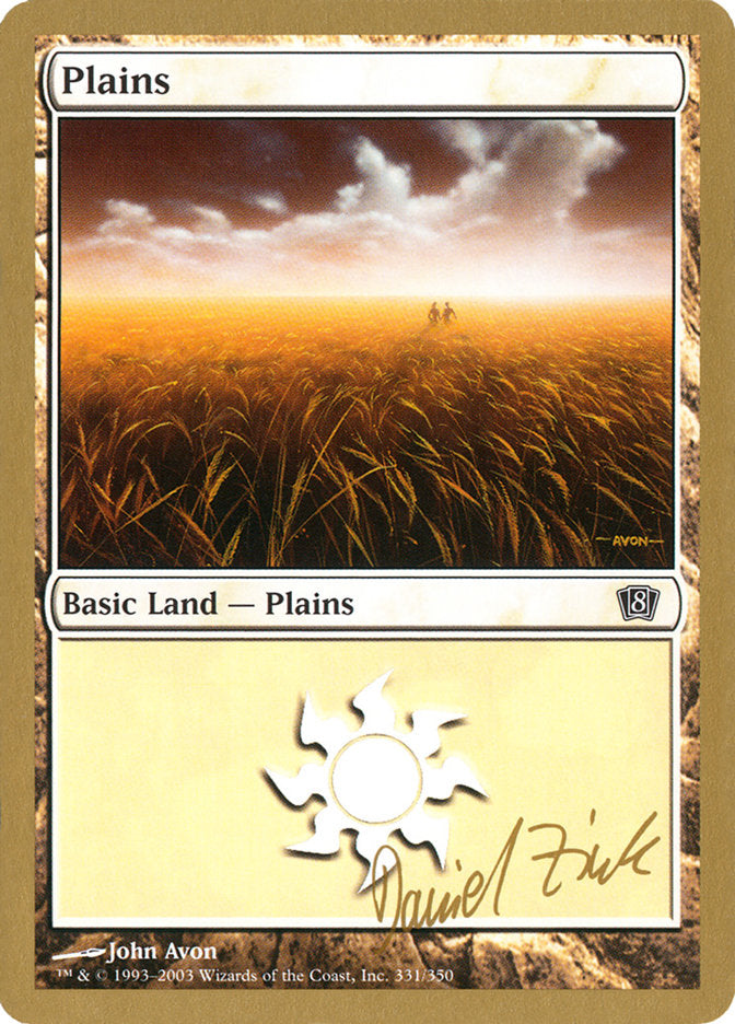 Plains (dz331) (Daniel Zink) [World Championship Decks 2003] | Boutique FDB TCG