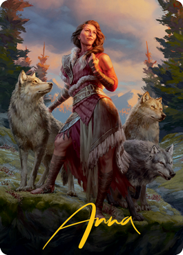 Arlinn, the Pack's Hope 1 Art Card (Gold-Stamped Signature) [Innistrad: Midnight Hunt Art Series] | Boutique FDB TCG