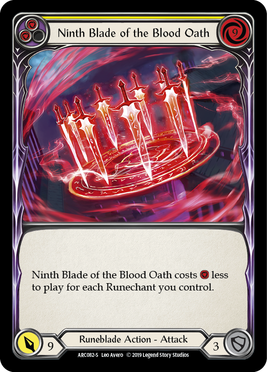 Ninth Blade of the Blood Oath [ARC082-S] (Arcane Rising)  1st Edition Rainbow Foil | Boutique FDB TCG