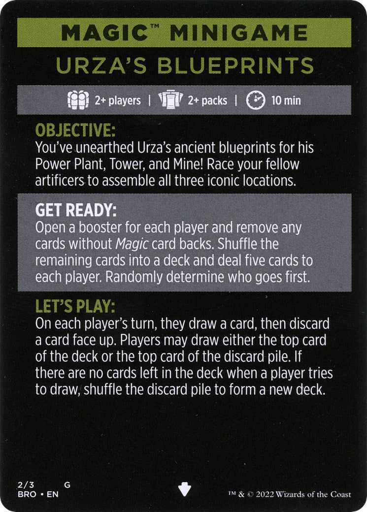 Urza's Blueprints (Magic Minigame) [The Brothers' War Minigame] | Boutique FDB TCG