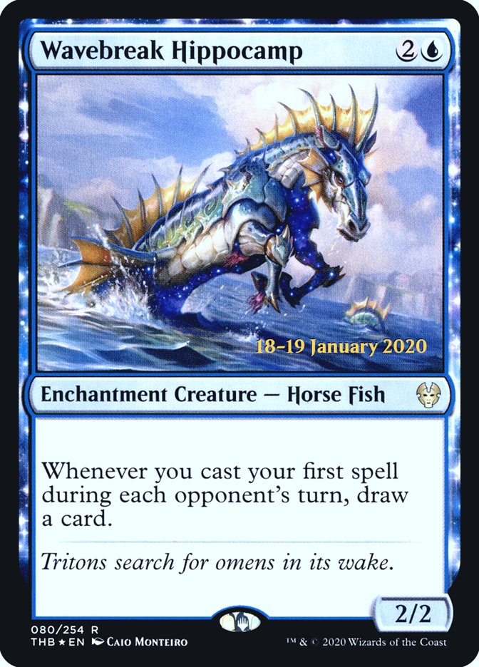 Wavebreak Hippocamp [Theros Beyond Death Prerelease Promos] | Boutique FDB TCG