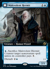 Malevolent Hermit // Benevolent Geist (Extended Art) [Innistrad: Midnight Hunt] | Boutique FDB TCG