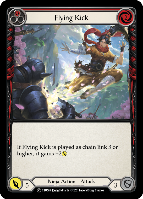 Flying Kick (Red) [U-CRU063] (Crucible of War Unlimited)  Unlimited Normal | Boutique FDB TCG