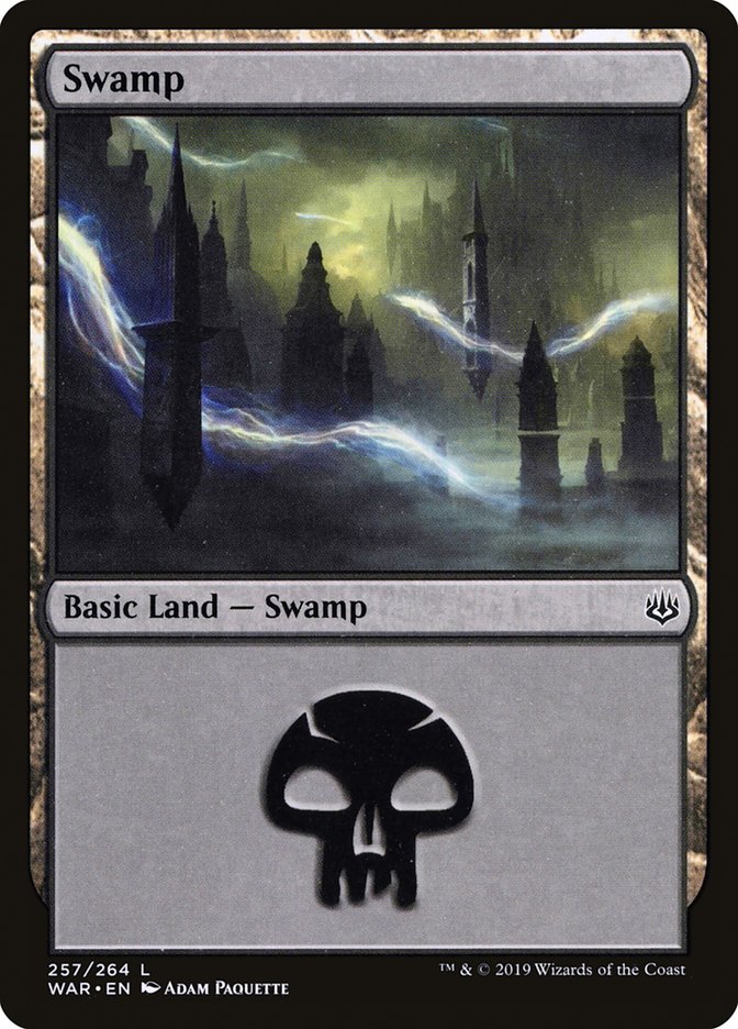 Swamp (257) [War of the Spark] | Boutique FDB TCG