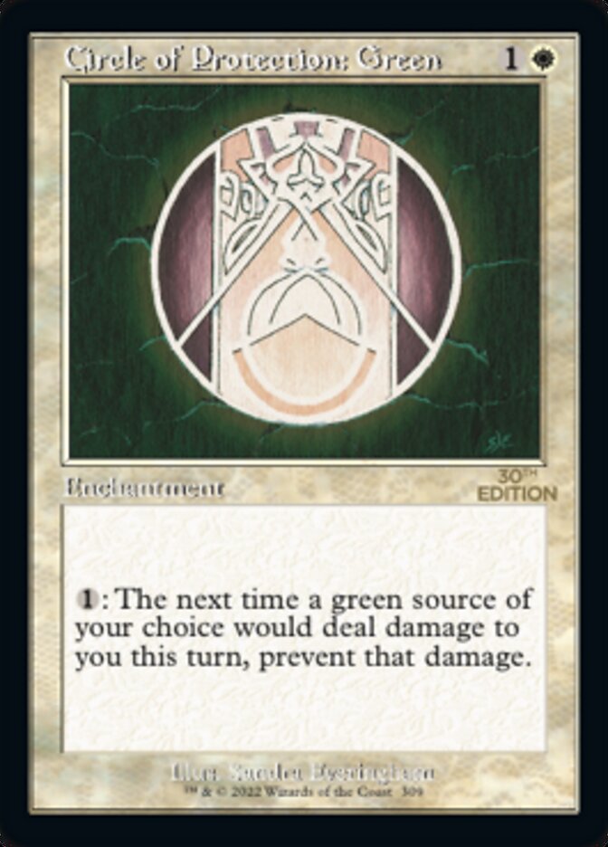 Circle of Protection: Green (Retro) [30th Anniversary Edition] | Boutique FDB TCG