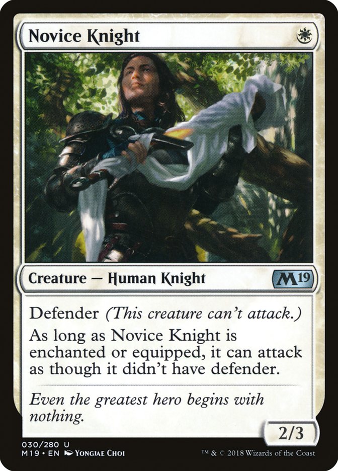 Novice Knight [Core Set 2019] | Boutique FDB TCG