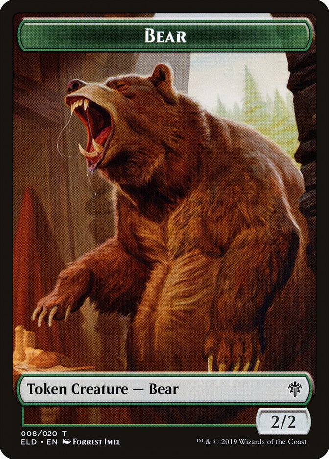 Bear Token [Throne of Eldraine Tokens] | Boutique FDB TCG