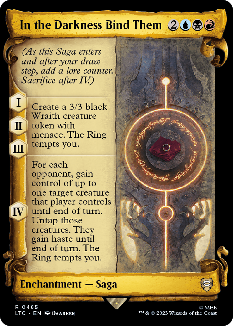 In the Darkness Bind Them [The Lord of the Rings: Tales of Middle-Earth Commander Showcase Scrolls] | Boutique FDB TCG