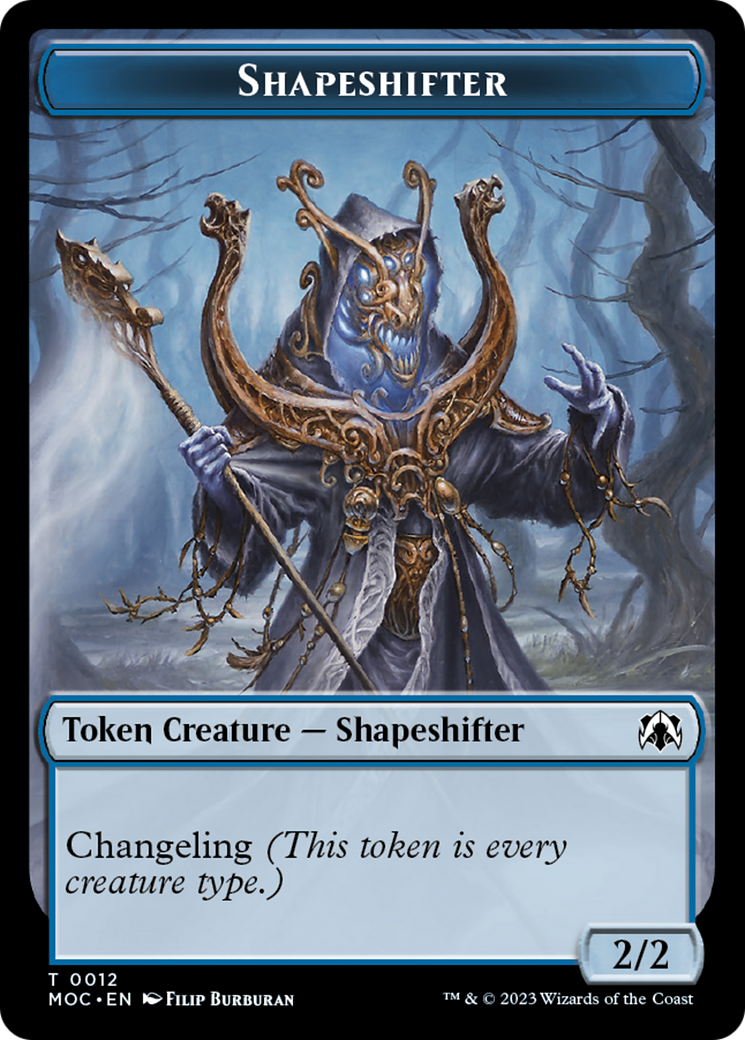 Blood // Shapeshifter Double-Sided Token [March of the Machine Commander Tokens] | Boutique FDB TCG