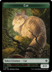 Drake // Cat Double-Sided Token [Murders at Karlov Manor Commander Tokens] | Boutique FDB TCG