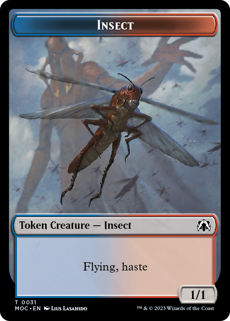 Soldier // Insect Double-Sided Token [March of the Machine Commander Tokens] | Boutique FDB TCG