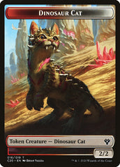 Bird // Dinosaur Cat Double-Sided Token [Commander 2020 Tokens] | Boutique FDB TCG