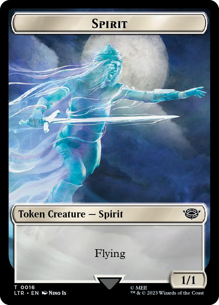 Spirit // Food (0023) Double-Sided Token (Surge Foil) [The Lord of the Rings: Tales of Middle-Earth Tokens] | Boutique FDB TCG