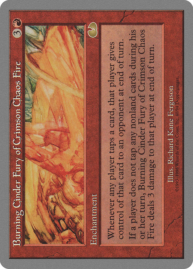 Burning Cinder Fury of Crimson Chaos Fire [Unglued] | Boutique FDB TCG