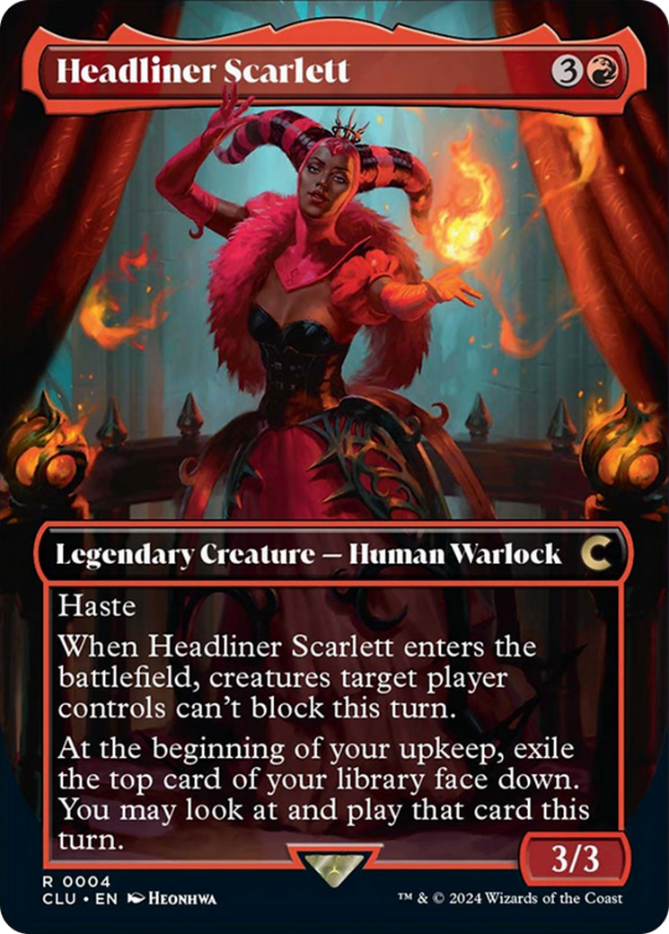 Headliner Scarlett (Borderless) [Ravnica: Clue Edition] | Boutique FDB TCG