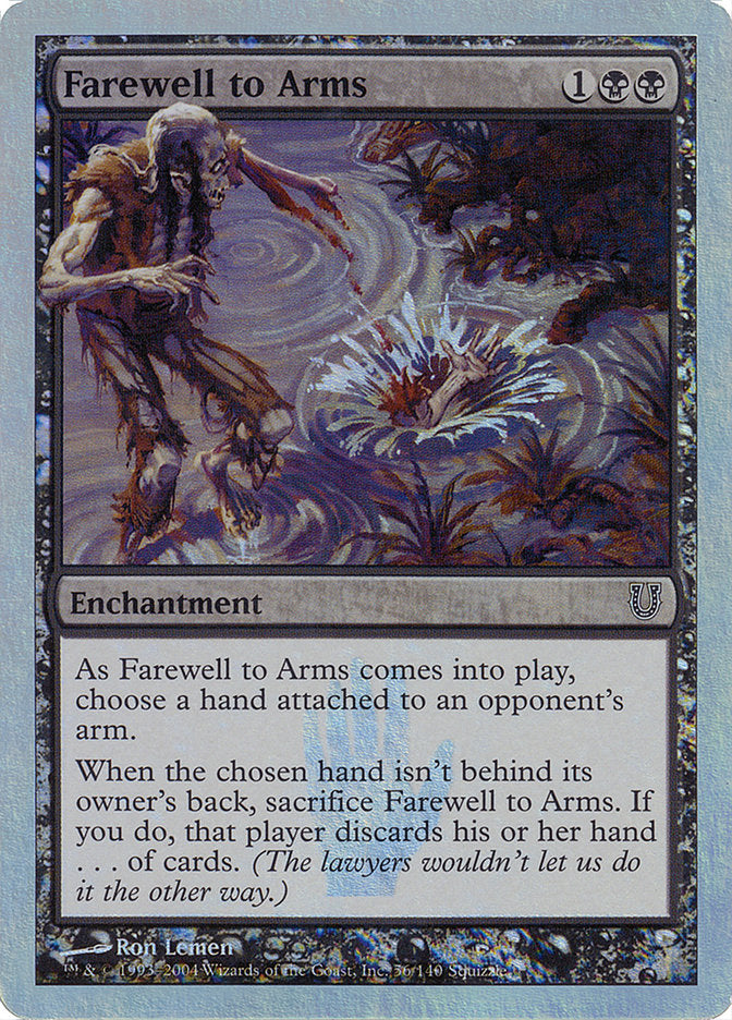 Farewell to Arms (Alternate Foil) [Unhinged] | Boutique FDB TCG