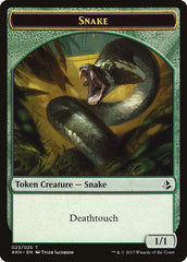 Trueheart Duelist // Snake Double-Sided Token [Amonkhet Tokens] | Boutique FDB TCG