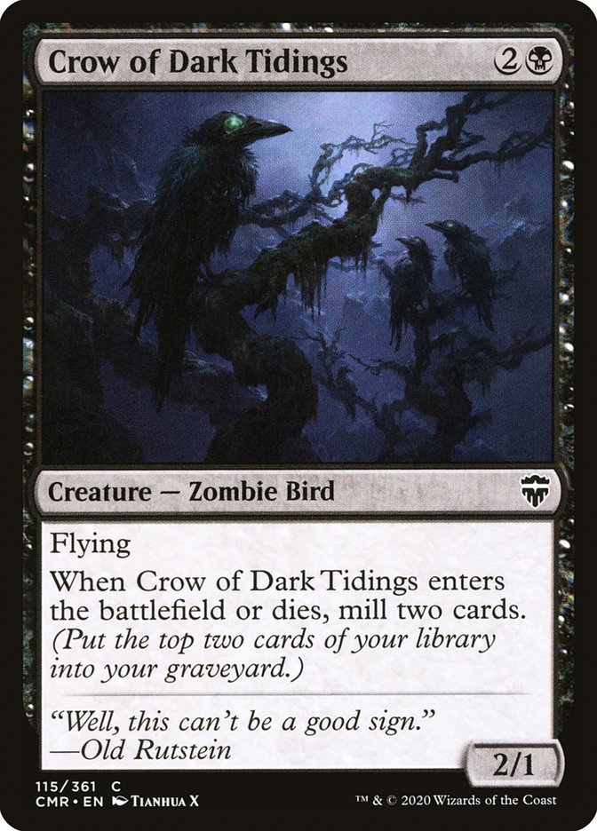 Crow of Dark Tidings [Commander Legends] | Boutique FDB TCG