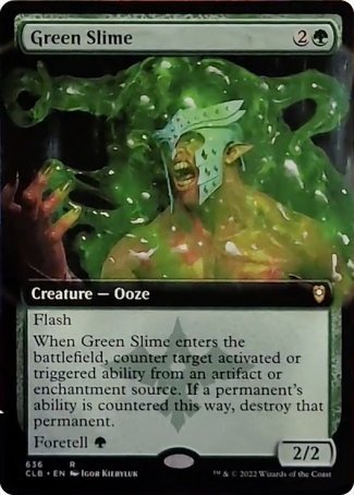 Green Slime (Extended Art) [Commander Legends: Battle for Baldur's Gate] | Boutique FDB TCG