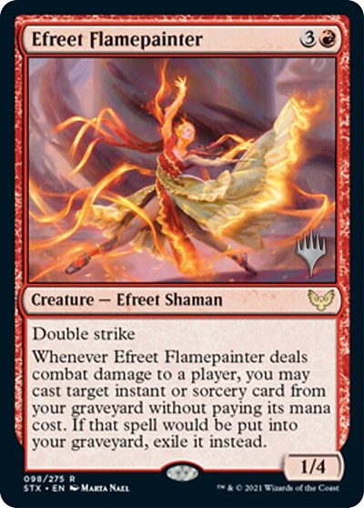 Efreet Flamepainter (Promo Pack) [Strixhaven: School of Mages Promos] | Boutique FDB TCG