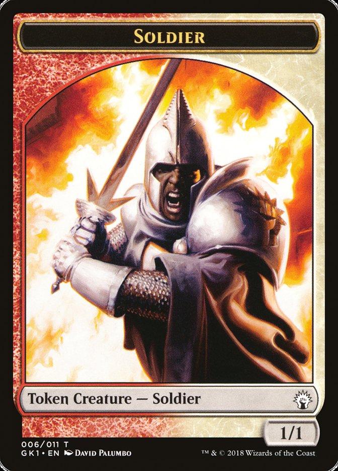 Soldier // Soldier Double-Sided Token [Guilds of Ravnica Guild Kit Tokens] | Boutique FDB TCG