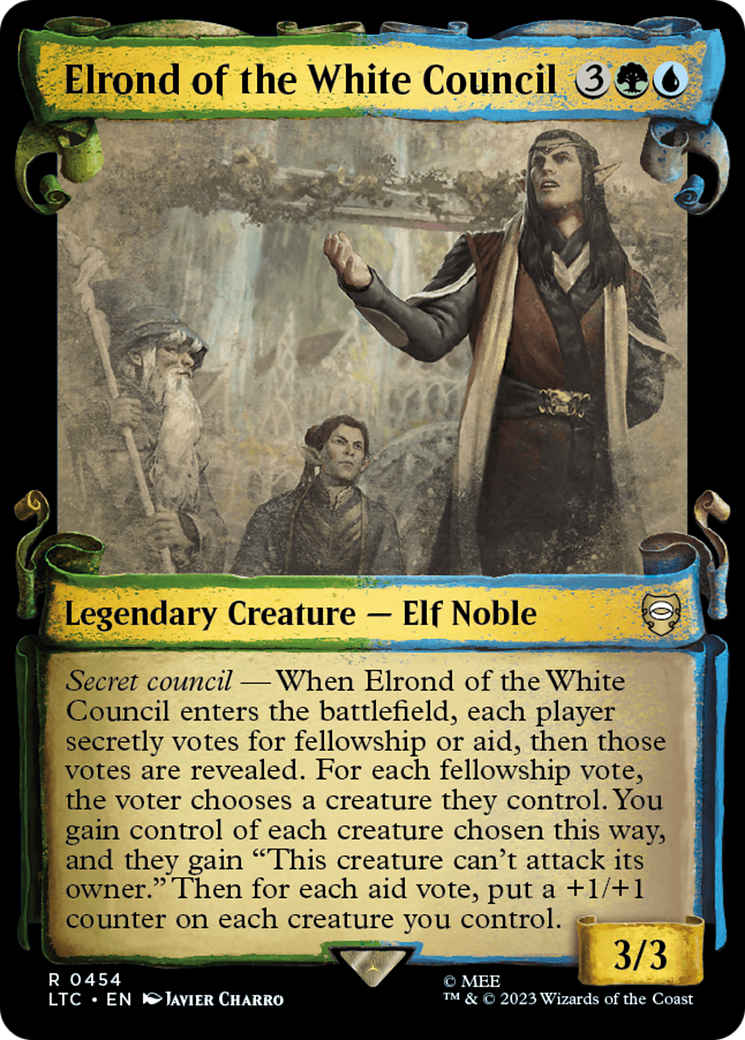 Elrond of the White Council [The Lord of the Rings: Tales of Middle-Earth Commander Showcase Scrolls] | Boutique FDB TCG