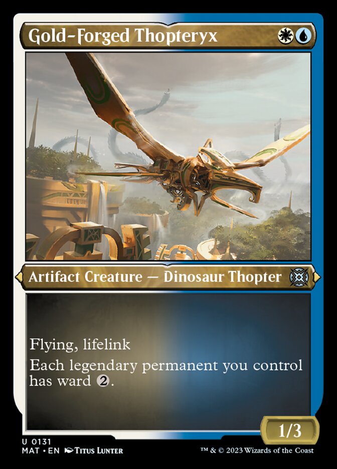 Gold-Forged Thopteryx (Foil Etched) [March of the Machine: The Aftermath] | Boutique FDB TCG
