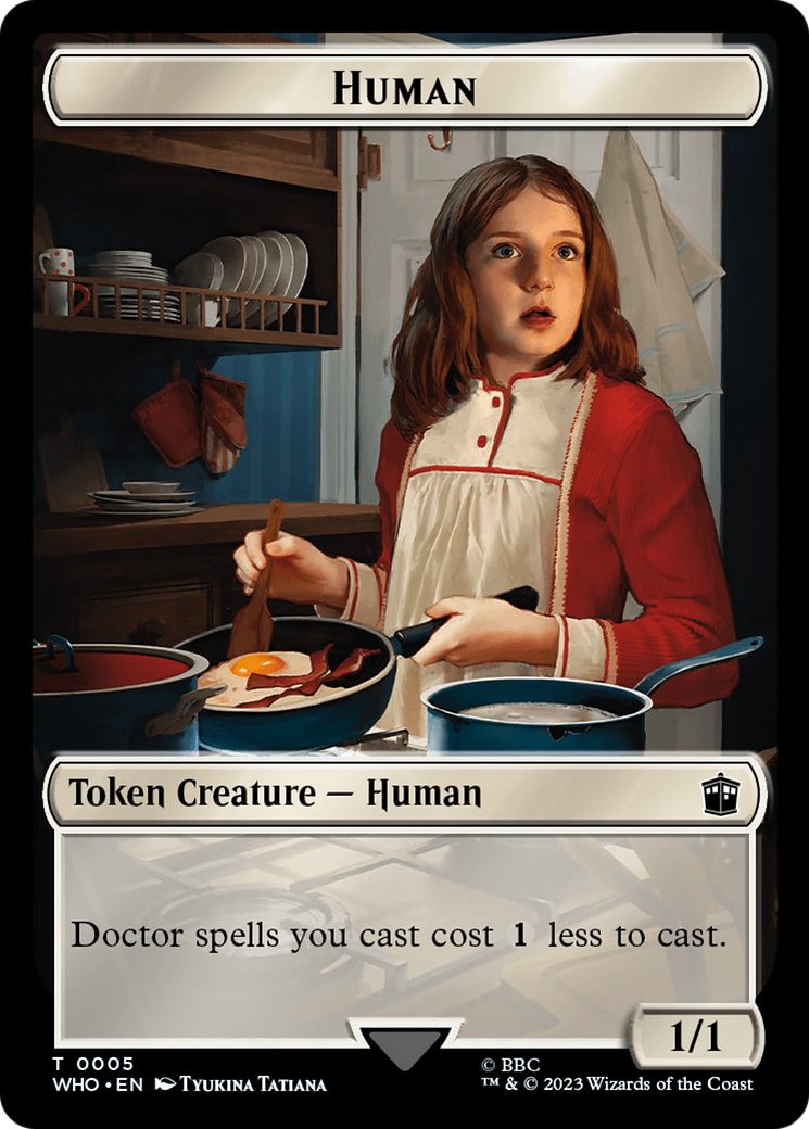 Human (0005) // Treasure (0029) Double-Sided Token [Doctor Who Tokens] | Boutique FDB TCG