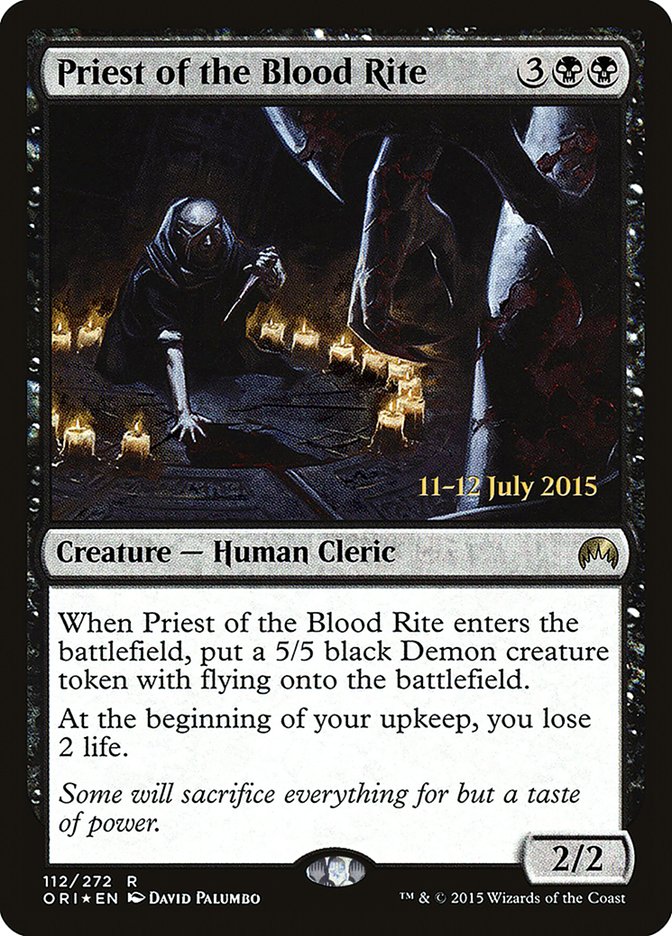 Priest of the Blood Rite [Magic Origins Prerelease Promos] | Boutique FDB TCG