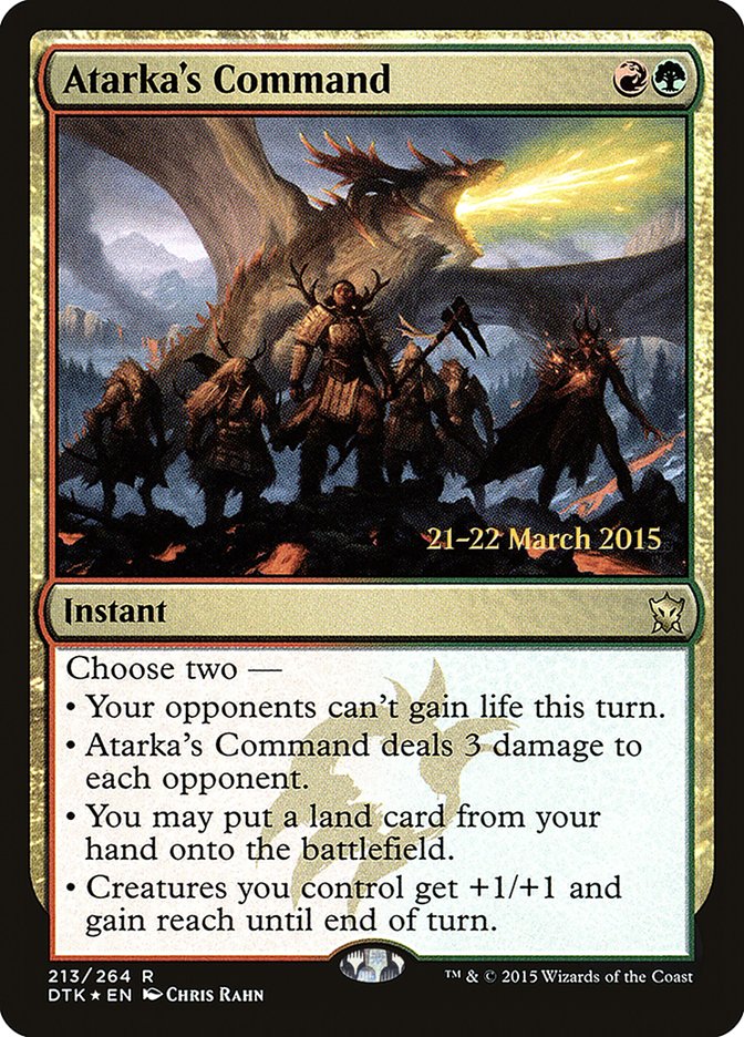 Atarka's Command [Dragons of Tarkir Prerelease Promos] | Boutique FDB TCG