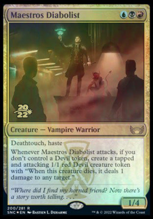 Maestros Diabolist [Streets of New Capenna Prerelease Promos] | Boutique FDB TCG