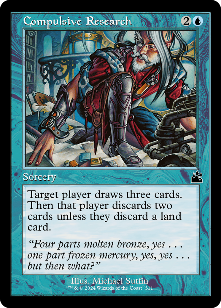 Compulsive Research (Retro Frame) [Ravnica Remastered] | Boutique FDB TCG