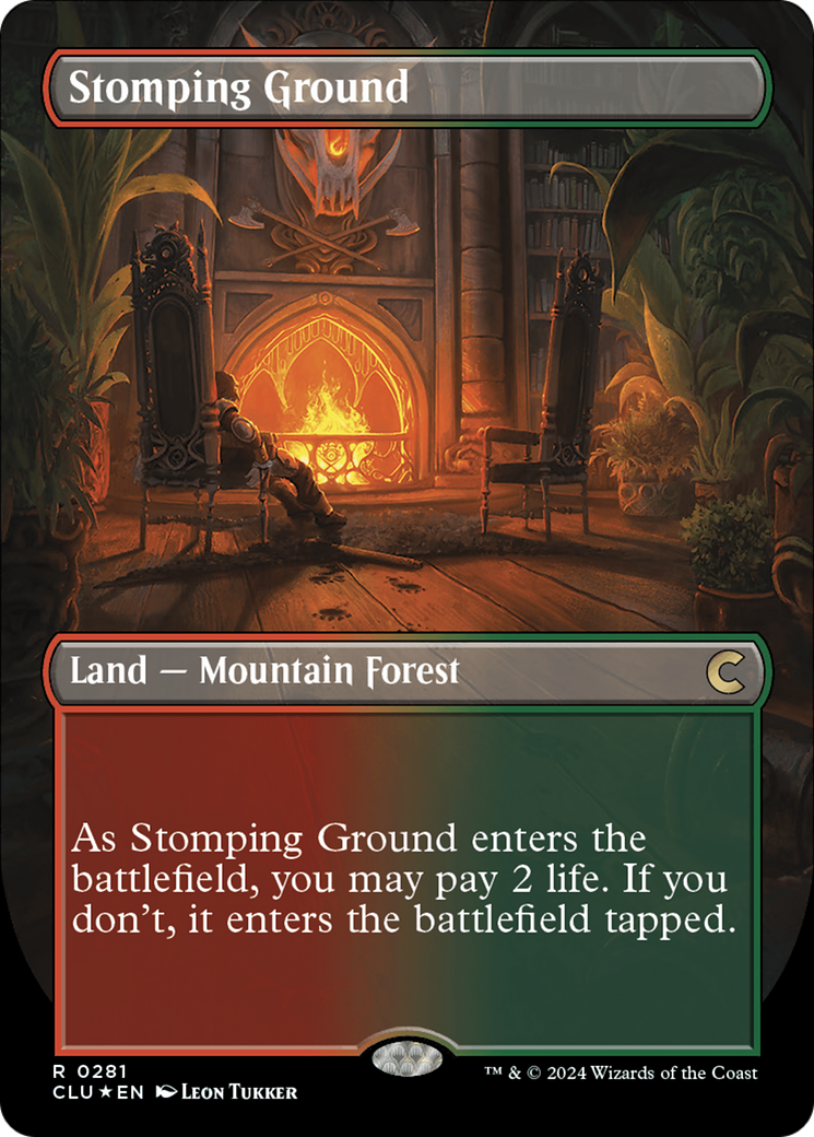 Stomping Ground (Borderless) [Ravnica: Clue Edition] | Boutique FDB TCG