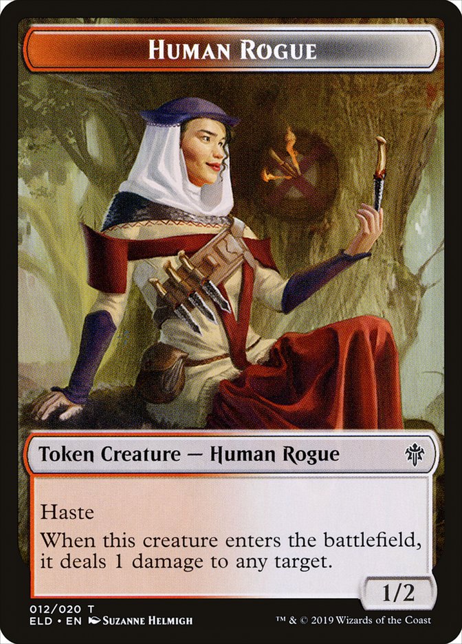 Human Rogue Token [Throne of Eldraine Tokens] | Boutique FDB TCG