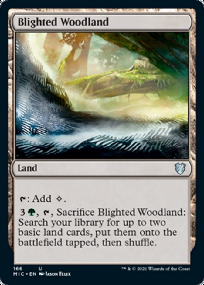 Blighted Woodland [Innistrad: Midnight Hunt Commander] | Boutique FDB TCG