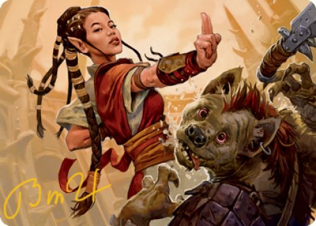 Half-Elf Monk Art Card (Gold-Stamped Signature) [Dungeons & Dragons: Adventures in the Forgotten Realms Art Series] | Boutique FDB TCG