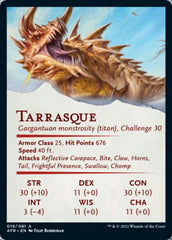 Tarrasque Art Card [Dungeons & Dragons: Adventures in the Forgotten Realms Art Series] | Boutique FDB TCG