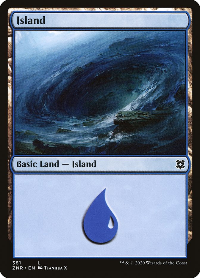 Island (381) [Zendikar Rising] | Boutique FDB TCG