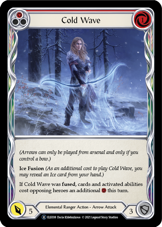 Cold Wave (Red) [U-ELE038] (Tales of Aria Unlimited)  Unlimited Rainbow Foil | Boutique FDB TCG