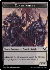 Zombie Knight // Human (6) Double-Sided Token [March of the Machine Commander Tokens] | Boutique FDB TCG