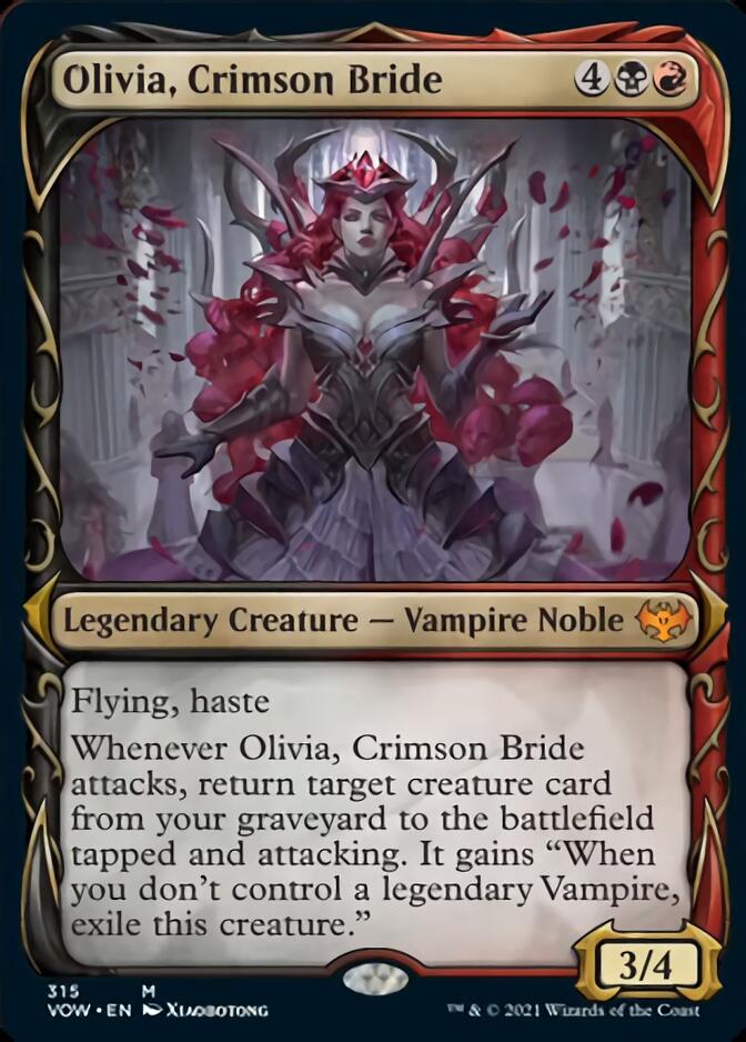 Olivia, Crimson Bride (Showcase Fang Frame) [Innistrad: Crimson Vow] | Boutique FDB TCG