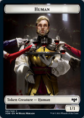 Human (001) // Vampire (016) Double-Sided Token [Innistrad: Crimson Vow Tokens] | Boutique FDB TCG