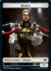 Human (001) // Treasure Double-Sided Token [Innistrad: Crimson Vow Tokens] | Boutique FDB TCG