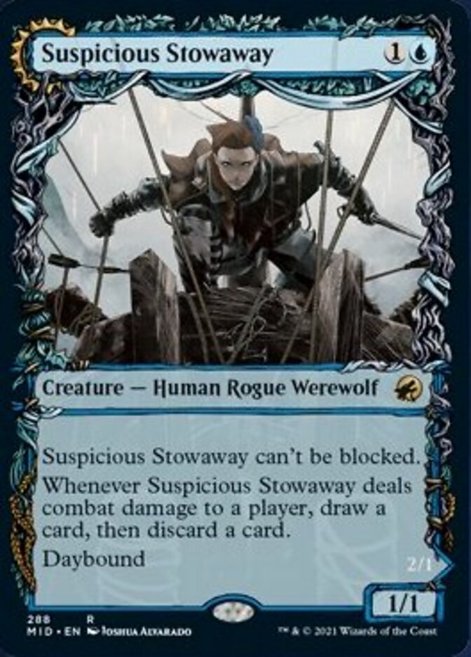 Suspicious Stowaway // Seafaring Werewolf (Showcase Equinox) [Innistrad: Midnight Hunt] | Boutique FDB TCG