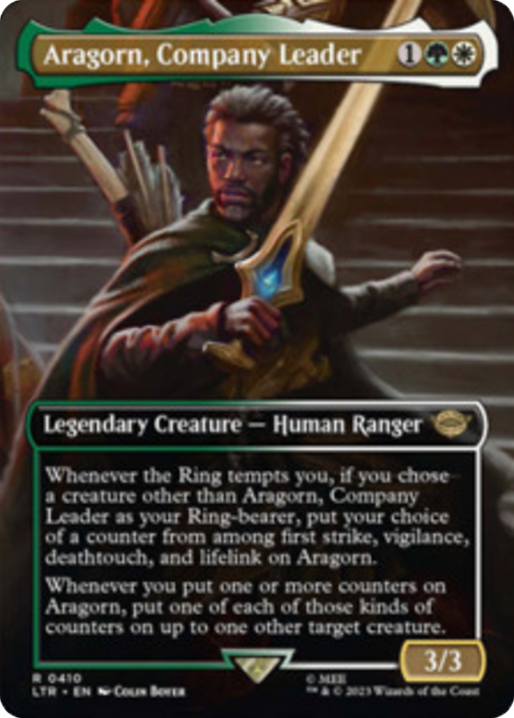 Aragorn, Company Leader (Borderless Alternate Art) [The Lord of the Rings: Tales of Middle-Earth] | Boutique FDB TCG