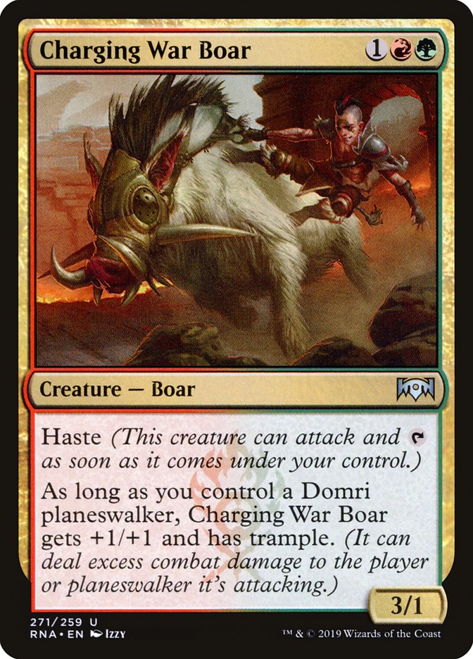 Charging War Boar [Ravnica Allegiance] | Boutique FDB TCG