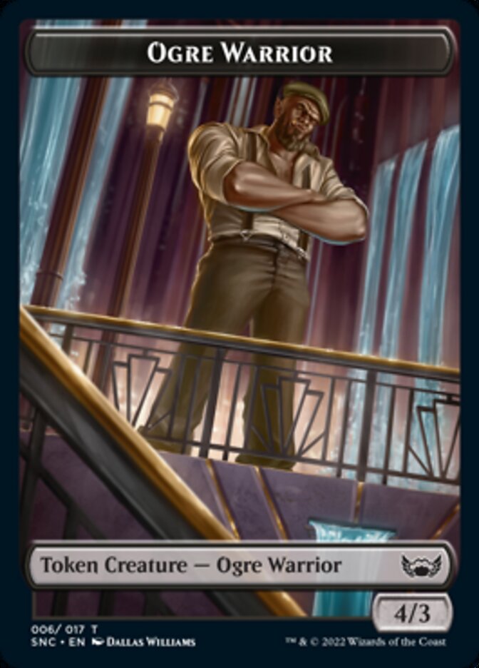 Ogre Warrior // Rhino Warrior Double-Sided Token [Streets of New Capenna Tokens] | Boutique FDB TCG